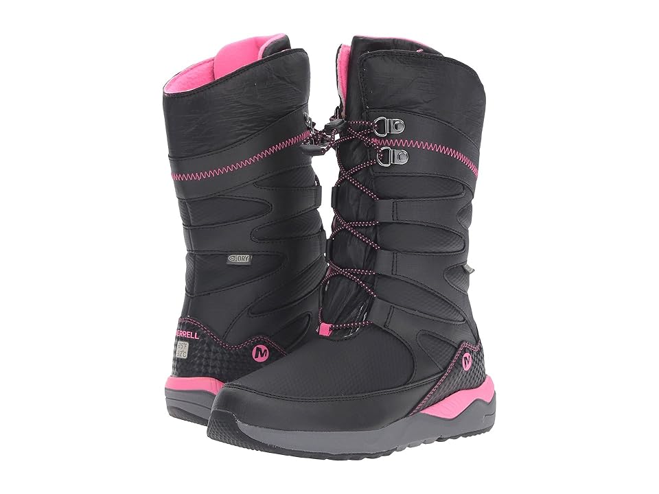 

Merrell Kids Artic Blast Waterproof Tall Boot (Toddler/Little Kid) (Black/Pink WPF Synthetic) Girls Shoes