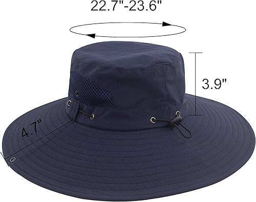 Miniatura 4 de Muryobao Sombreros de sol para hombre, UPF 50+, malla impermeable, ala ancha, sombrero de pesca