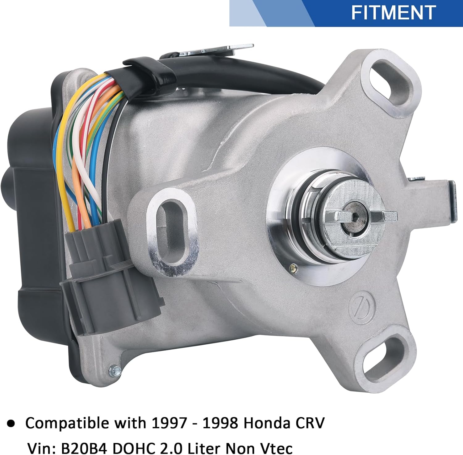 Ignition Distributor With Cap and Rotor Compatible with Honda CRV CR-V 1997-1998 B20B4 DOHC 2.0, Replacement Part Numbers TD97U 30100-P3F-A02 1855015