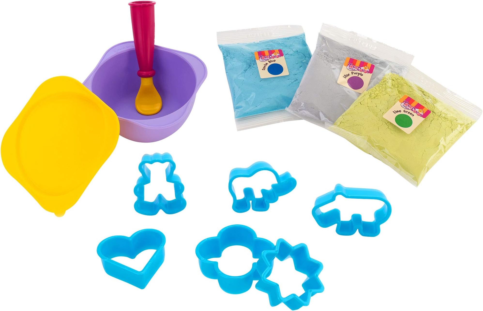 KIDEA 38341 Soft Creations True Dough 6 Zoo Moulds Craft Set