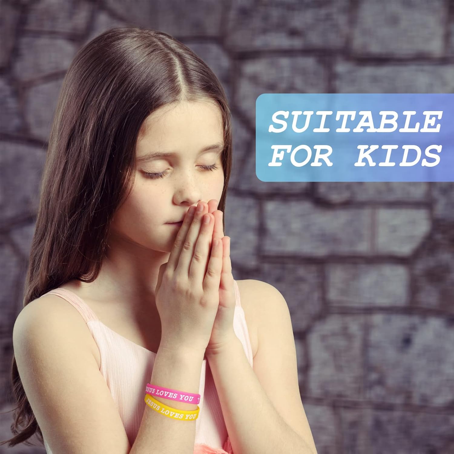 Zubebe 100 Pcs Jesus Loves You Silicone Wristbands Rubber Bracelets Colorful Jesus Loves You Bracelet Christian Rubber Wristbands Inspirational for Teens Adult Women Men Party Novelty(Mixed Colors) - Image 5