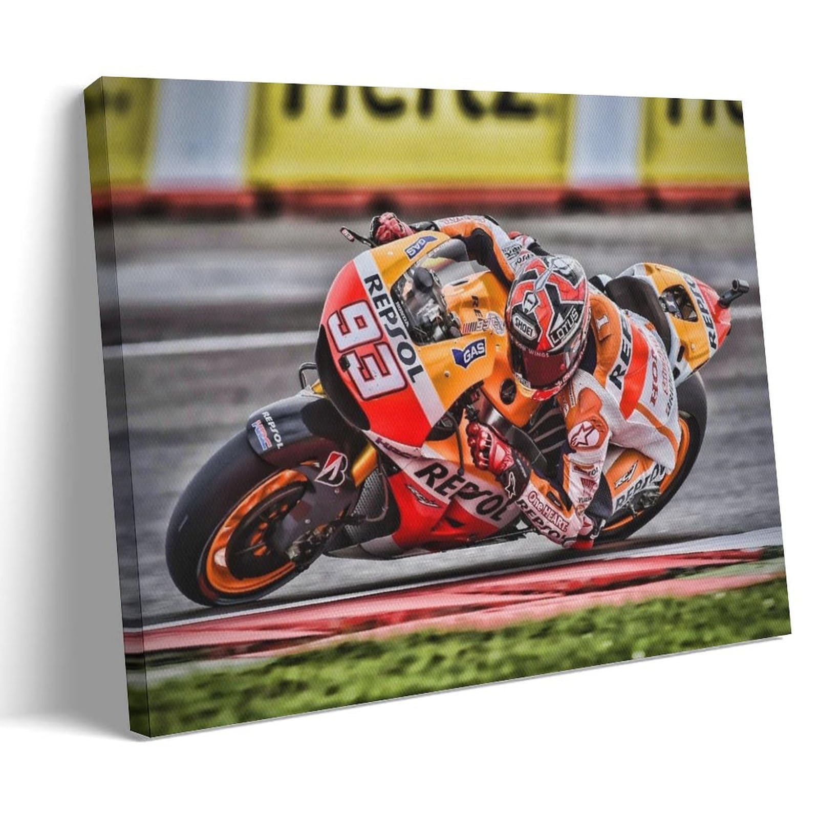 Toile Déco Marc Márquez MotoGP - Impression 60x90 Cm, Idéale Pour Chambre, Bureau - Cadeau Fan De Sport Moto - 6