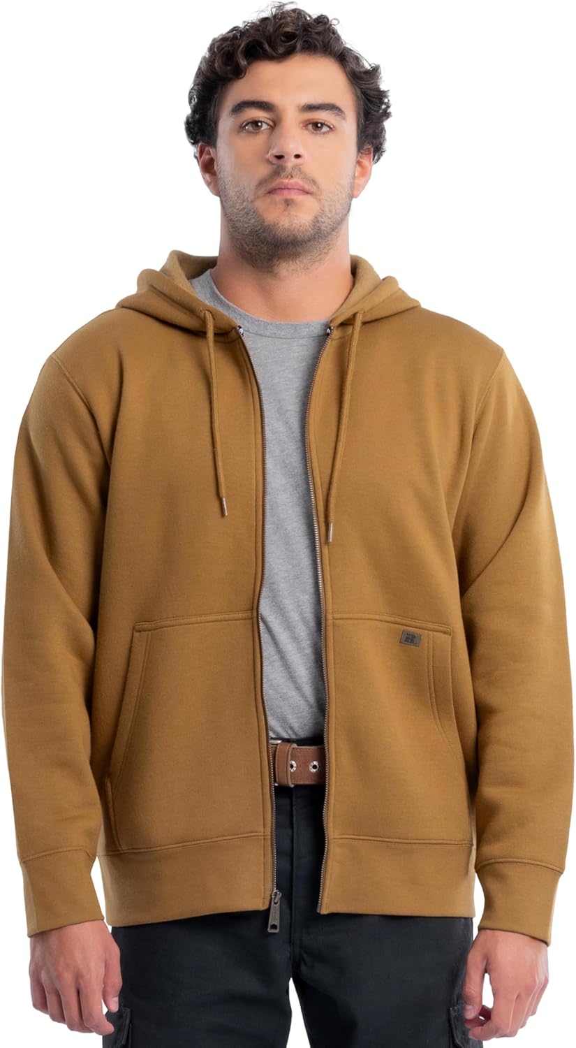 Wrangler mens Full Zip Hooded Sweatshirt With Front Pouch Pocket