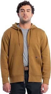 Wrangler Mens Full Zip Hooded Sweatshirt with Front Pouch PocketHooded Sweatshirt