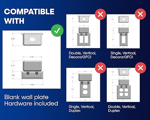 Miniatura 8 de BrushHub Soporte eléctrico para cepillo de dientes  Soporte de pared  Compatible con Oral-B con capacidad para 1 cargador, placa de montaje en pared