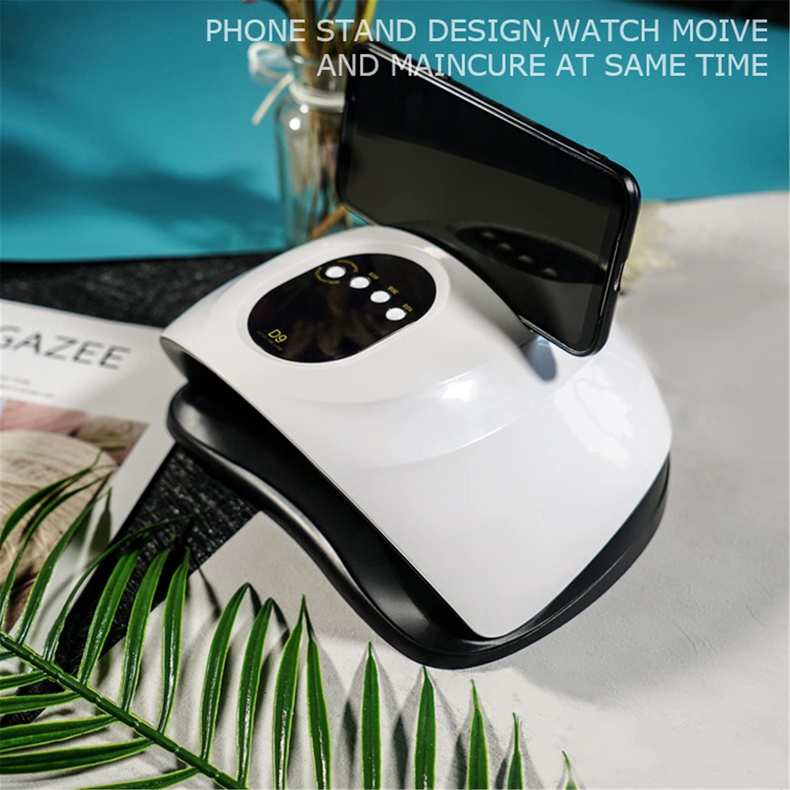 ZYC 114W UV Lampada per Unghie Lampada per Unghie per Unghie Che indugia la Luce del Gel Manicure con 4 Timer Macchina Portatile del sensore Automatico per unghia e ilineata