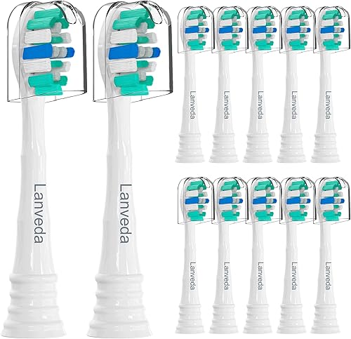 Paquete de 12 cabezales de repuesto para cepillo de dientes Philips Sonicare 4100 6100, cabezales de repuesto C1 C2 para cepillo de dientes