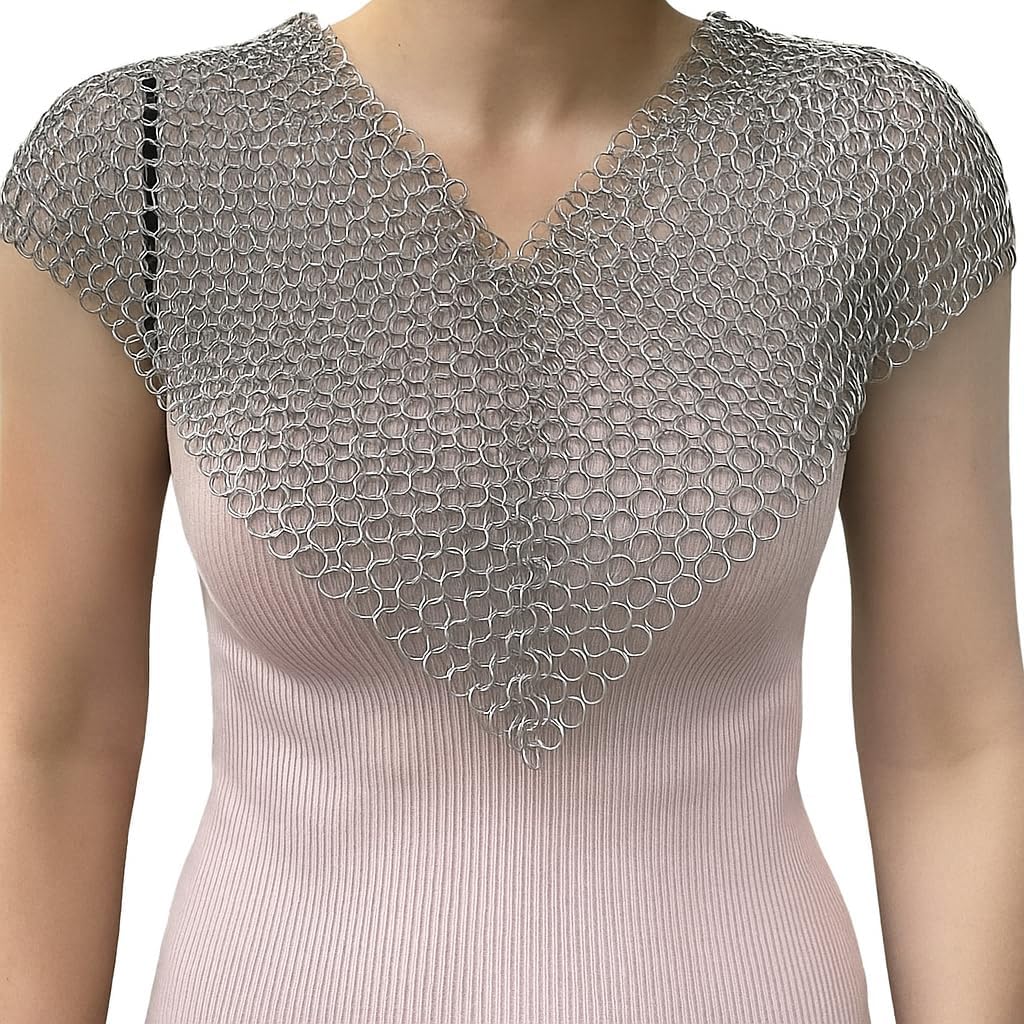 Aluminum Chainmail V Bra Top – Women's Festival Crop Top