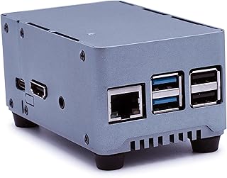 KKSB Rock 4 SE Case | Sandblasted Aluminium | Built-in Heatsink | Space for SSD or Hats