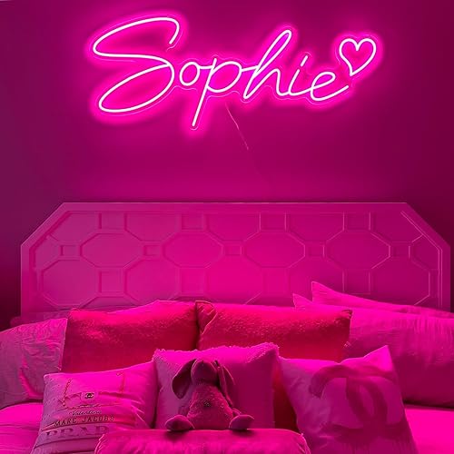 Miniatura 7 de Letrero de neón con nombre personalizado para decoración de pared, letrero de luces LED regulables para boda, fiesta de cumpleaños, regalo,