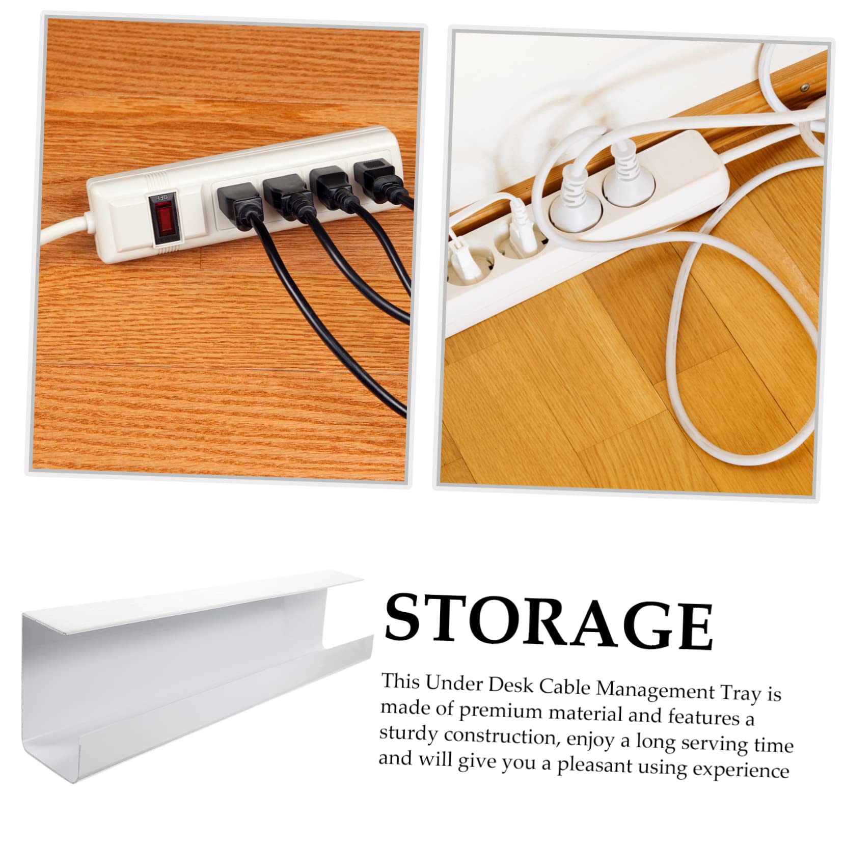 Organizzatore Cavi Sotto Scrivania Pvc Bianco, Cassetta