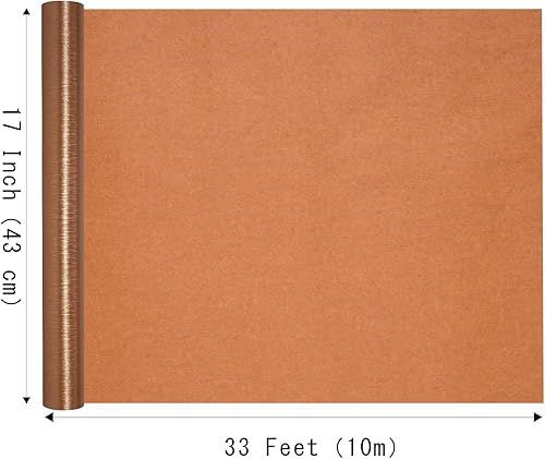 Miniatura 15 de BIOBROWN Rollo de papel de regalo de estraza negro, 17 pulgadas x 33 pies (47 pies cuadrados total) Papel de regalo de color sólido mate, papel