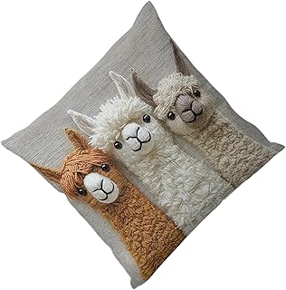 動物をテーマにしたクッション カバー - レトロなクッション カバー、45x45cm 動物の |寝室用ファームソファ椅子職場寮キャビンインテリア車の保育園