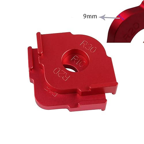 Miniatura 6 de Juego de 2 plantillas de router de plantilla de radio de aleación de aluminio, plantillas de broca de router rápido para enrutar esquinas