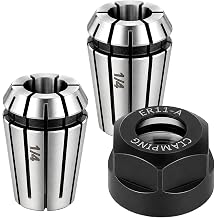 ER11 Collet Set High Precision 2 ER11 1/4" Spring Collet and Clamping Nut