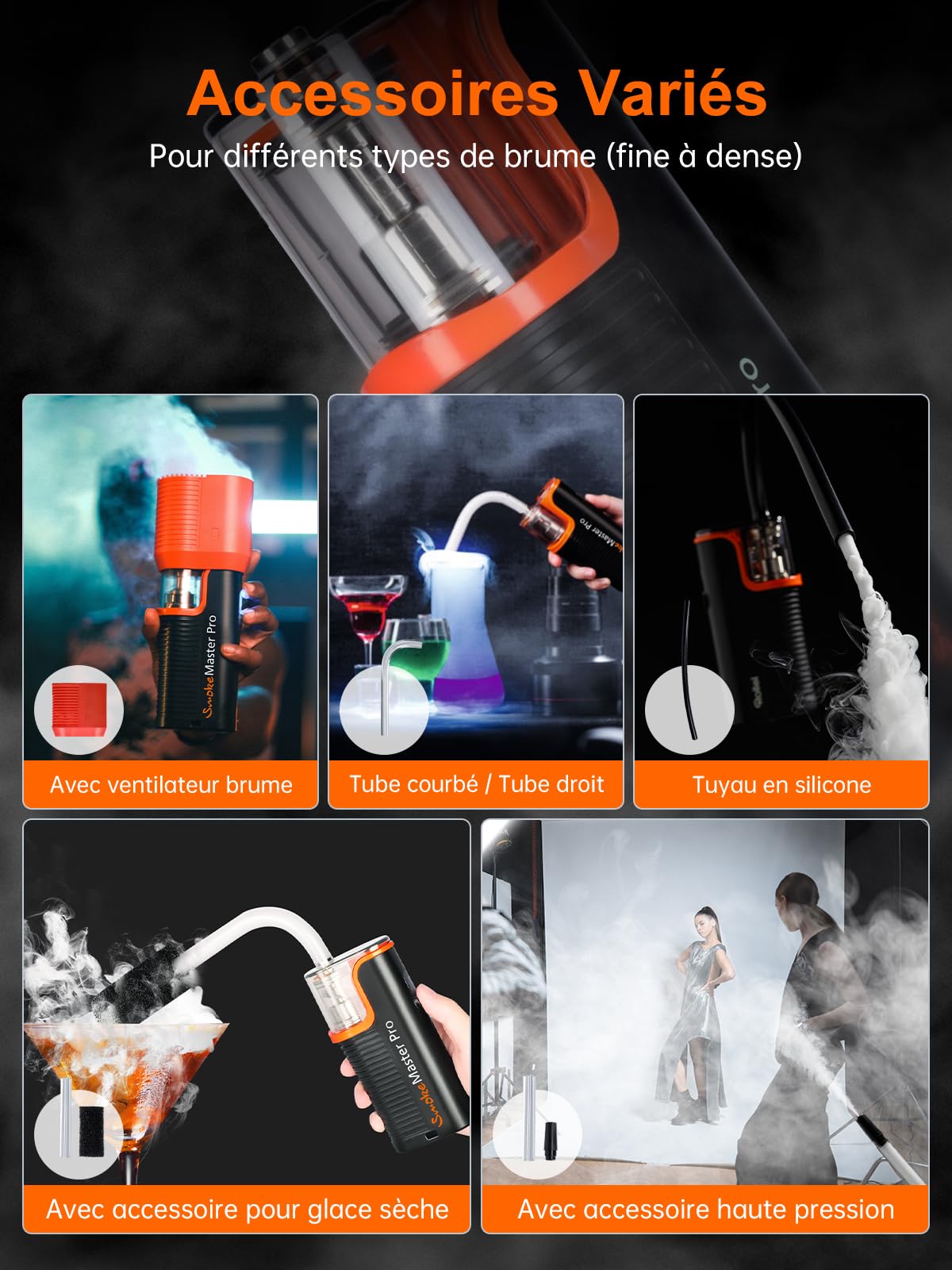 Rollei Smoke Master Pro - Effets de Brouillard Professionnels pour des Photos et des vidéos époustouflantes, télécommande sans Fil, Polyvalent, pour événements, fêtes, Effets de scène,