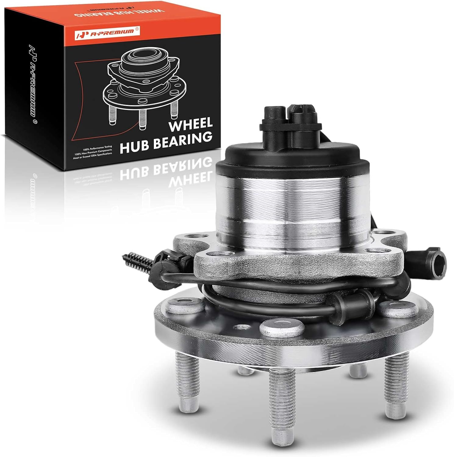 A-Premium Front Wheel Bearing and Hub Assembly with ABS & 5-Lug Compatible with Ford Thunderbird 2002-2005, Lincoln LS 2000-2006