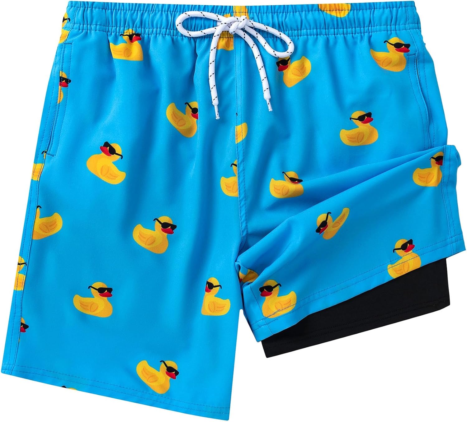 Aueyan Boys Swim Trunks with Compression Liner,Big Boy Bathing Suit Swimwear