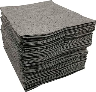 Global Industrial Universal Sorbent Pads, Lightweight, 15"L x 18"W, Gray, 200/Pack