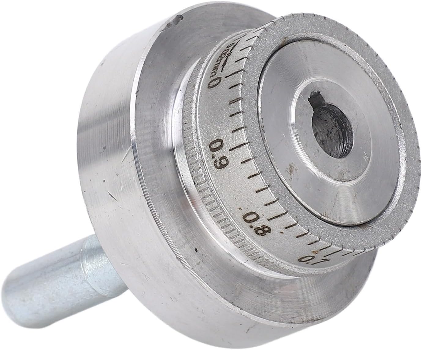 Aluminum Alloy Lathe Hand Wheel Lathe Hand Wheel with Handle Crank Aluminum Alloy 50mm 2in 0‑1mm Scale