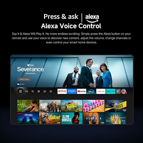 XIAOMI TV F 50, 50 Inch (127 cm), 4K UHD, Smart TV, Fire TV, HDR10, MEMC, 60Hz with 120Hz Game Boost Mode, Alexa Voice Control, 2GB+32GB, Works with Apple AirPlay - 9