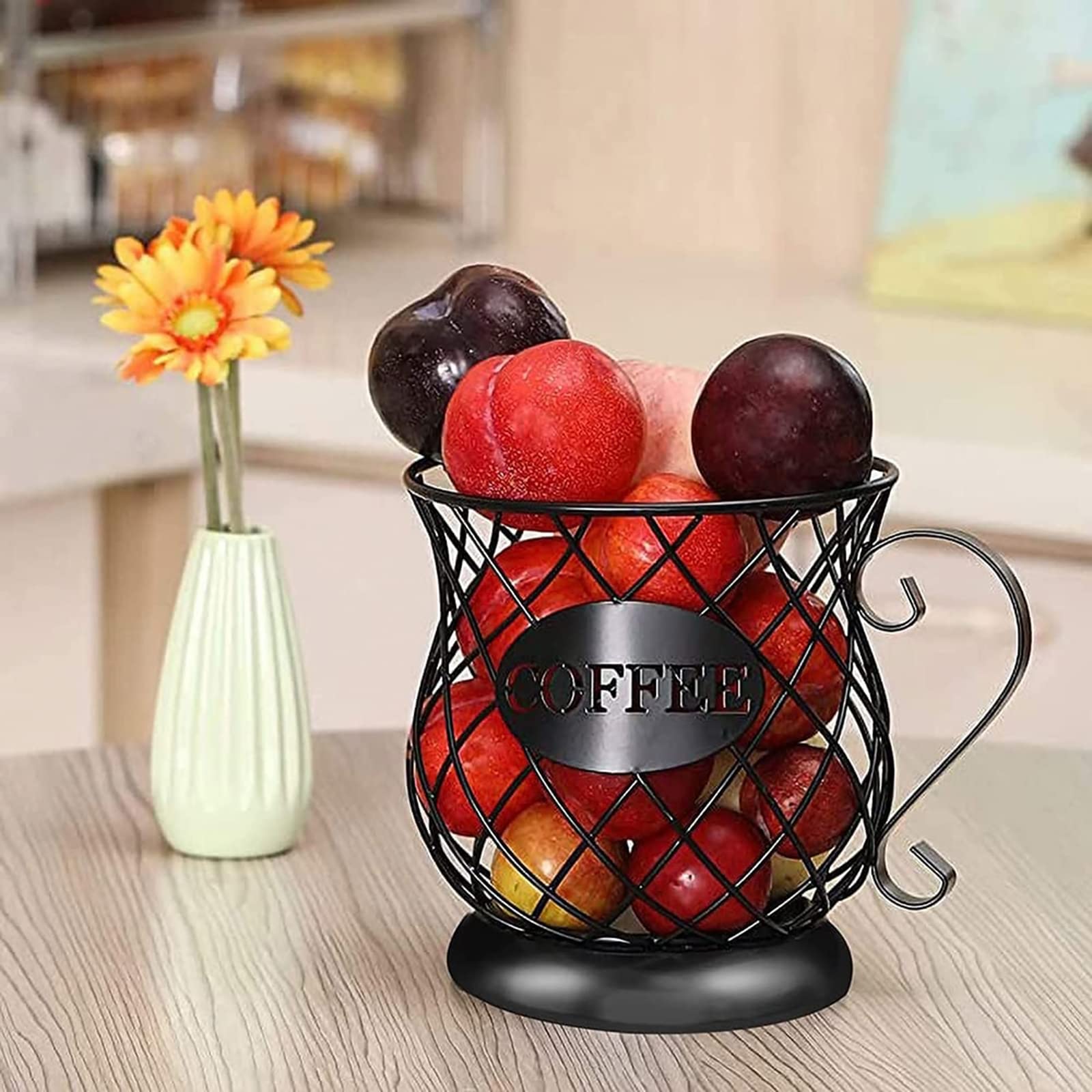 Cestello Per Capsule di Caffè, Contenitore Per Capsule di Caffè, Grande Capacità (65 capsule) a Forma di Tazza Classica Scavata Abbellisci La Tua Cucina
