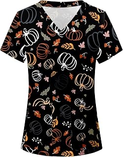 Seaside Summer Short Sleeved T Shirt Women Cool Cropped Stretchy Cozy Patter V Neck Thin with Pockets Blouses Women