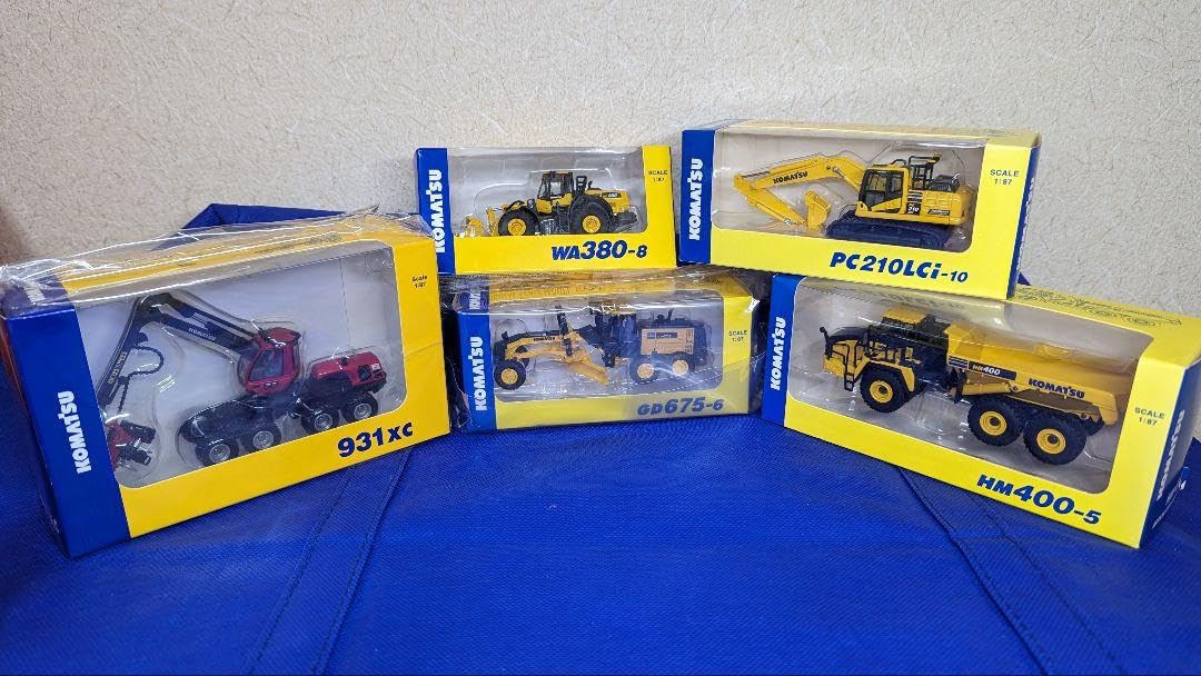 重機 KOMATSU 1/87 ×5点 ミニチュア まとめ売りセット