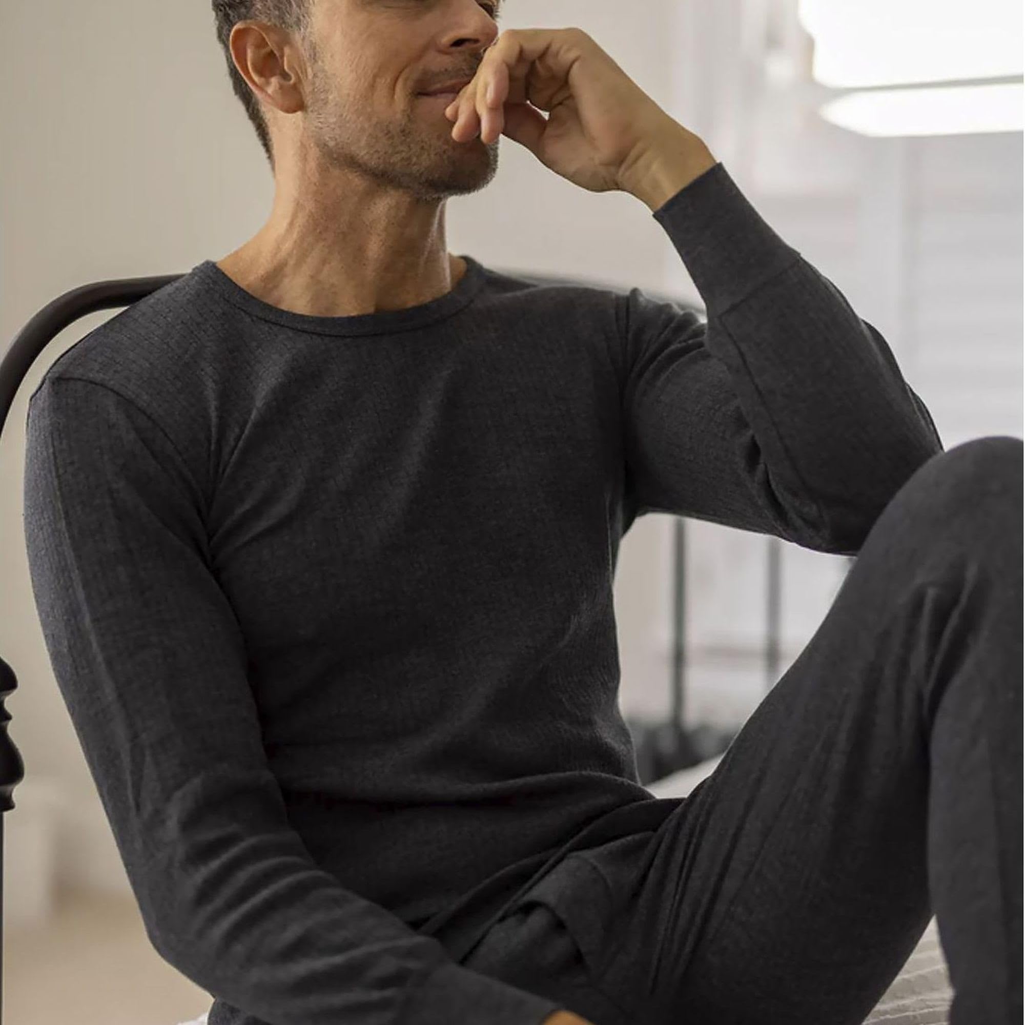 Homme Ensemble sous Vetement Thermique | Heat Holders | Hiver Chaude sous Vetement Manche Longue | Baselayer Haut & Bas