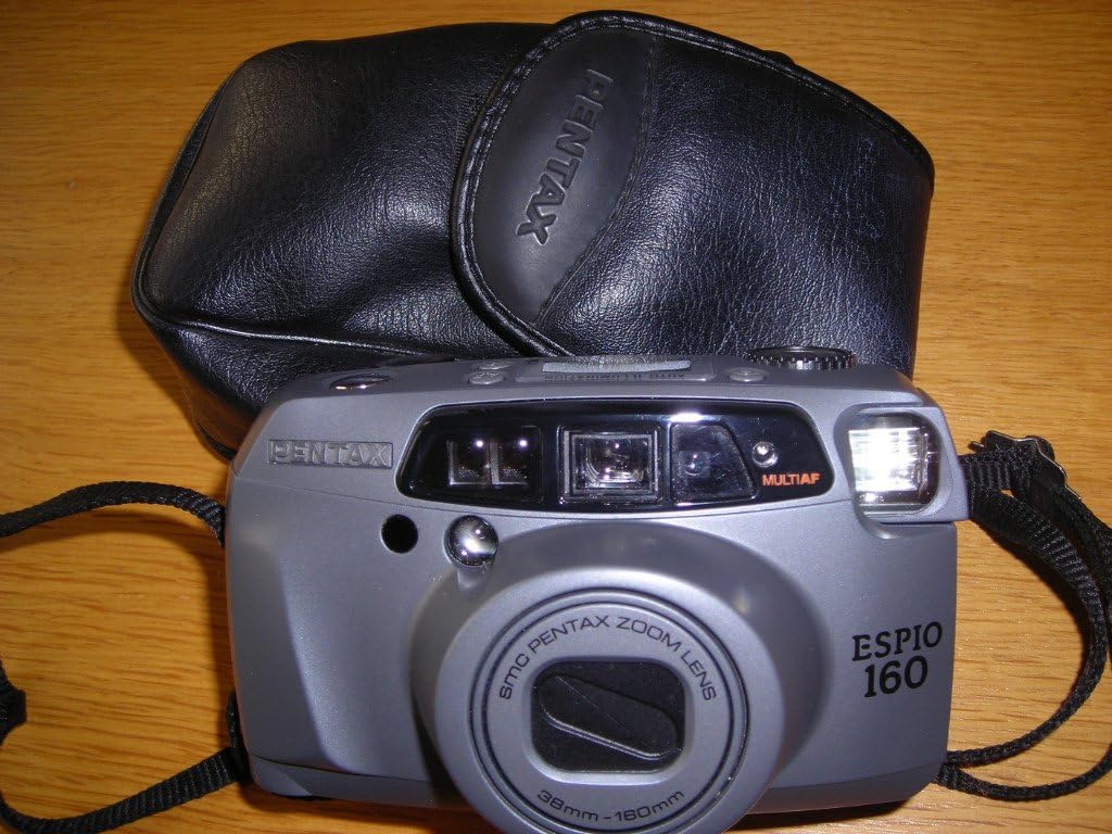 Pentax Espio 160 35mm Compact Film Camera with 38–160mm Zoom Lens – Autofocus Point & Shoot – Built-in Flash – Vintage 90s Camera (Renewed)