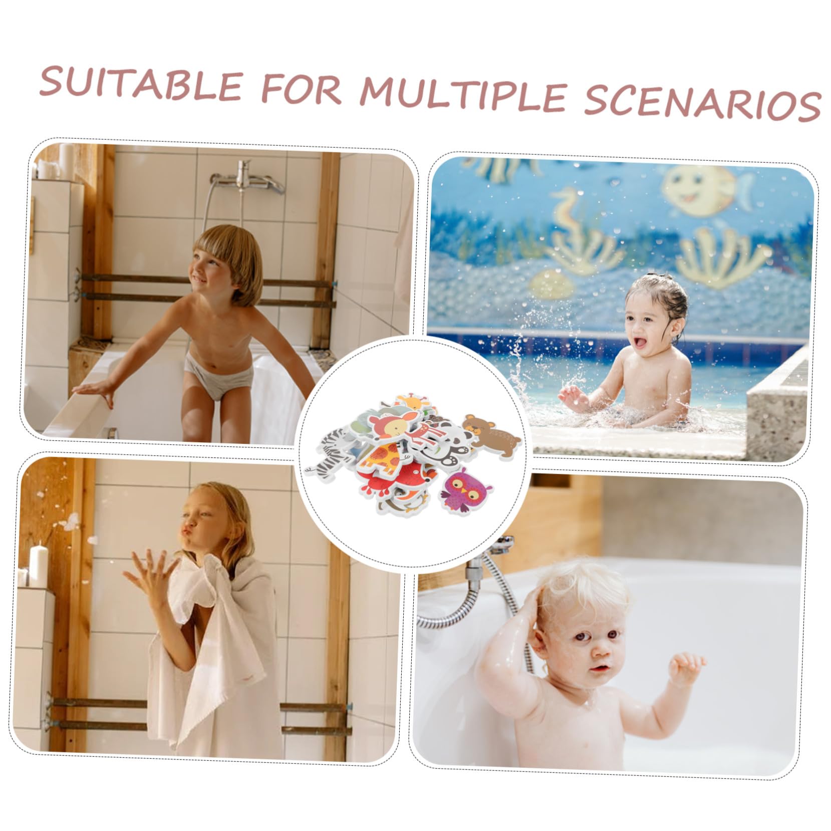 Jouets de Bain Animaux Flottants Eva 17 Pièces pour Bébé