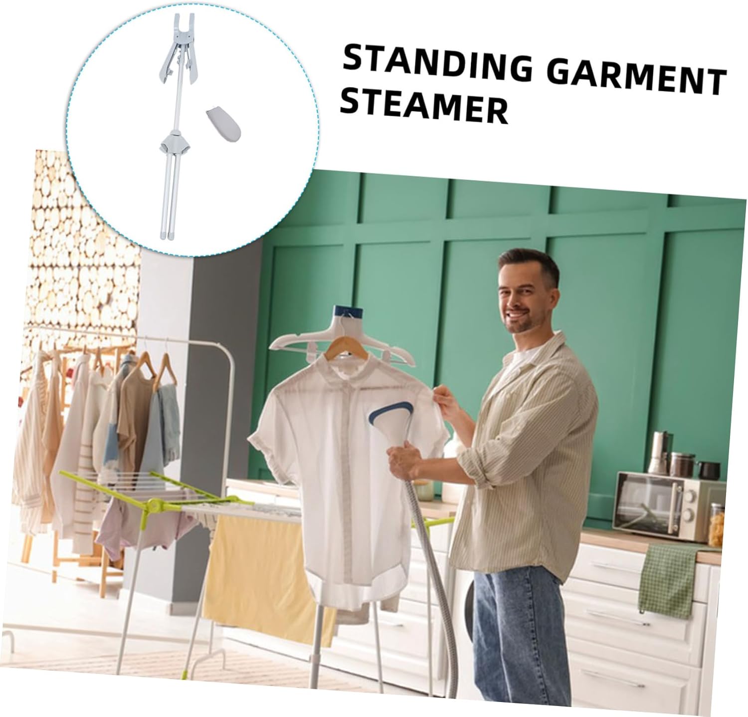 Cabilock Handheld Steam Ironing Rack Garment Hanger Clothes Drying Stand Complete Steaming Package Included