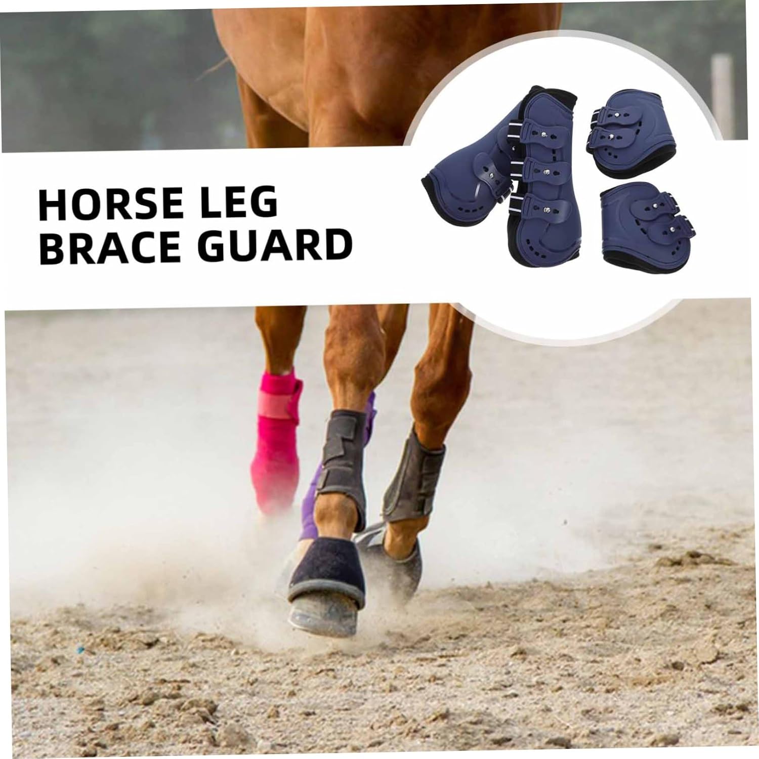 Toyvian 4pcs Horse Leg Boots Breathable Mesh Wraps for Jumping and Trail Riding Stylish and for Various Leg Protective Gear