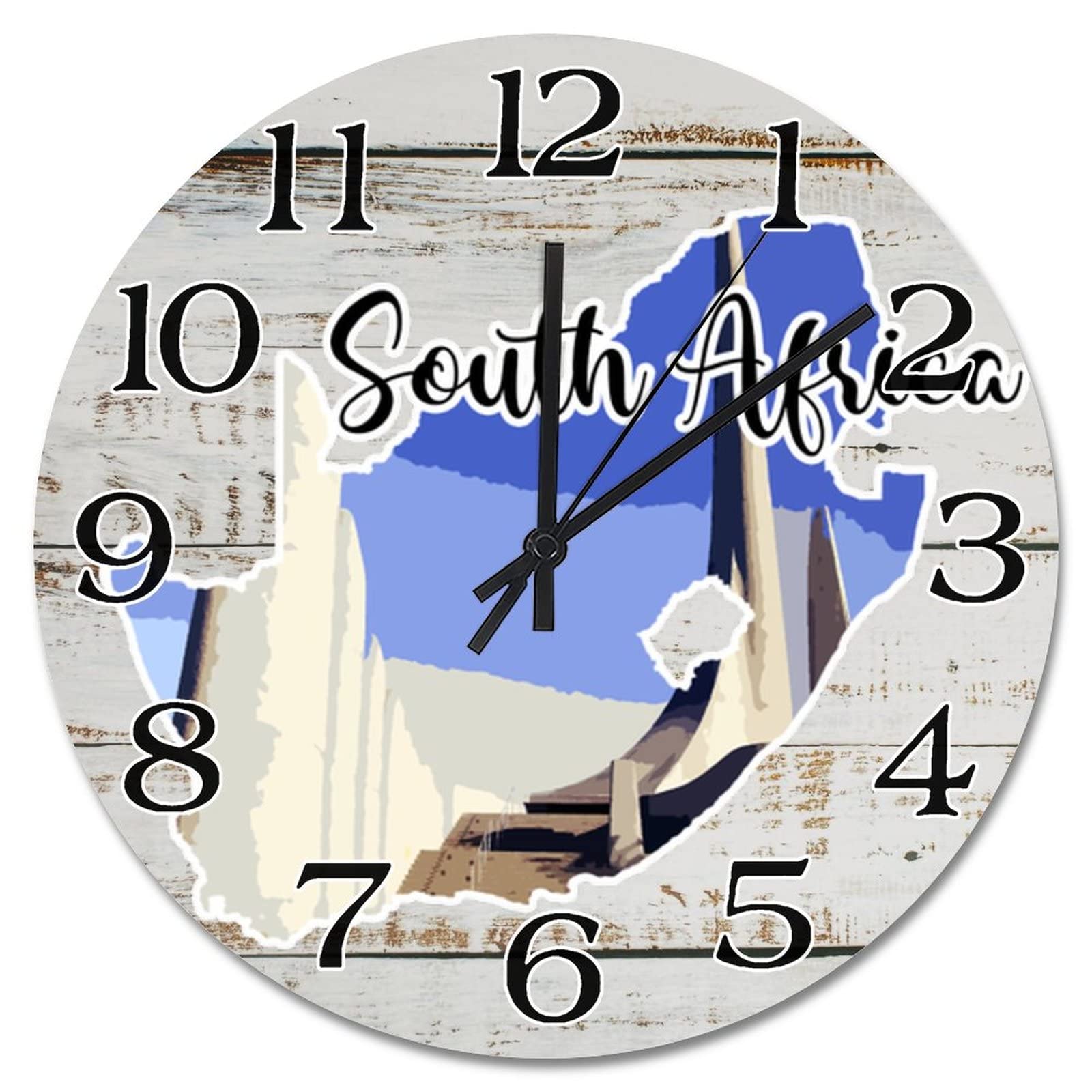 Horloge Afrique du Sud 38cm pour déco salon et chambre style ferme chaleureuse
