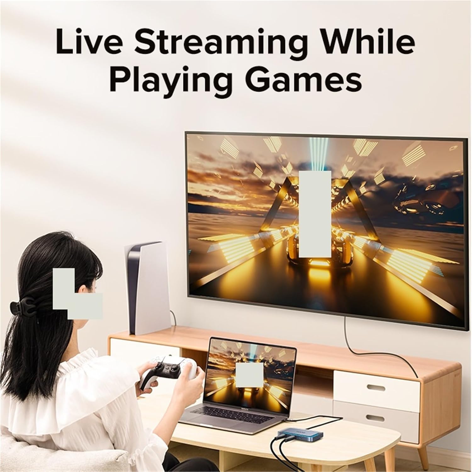Professional HDMI Live Stream Switcher 4K 60HZ Video Capture Card for Streaming Podcasting Compatible with PS*5 X*Box Phone