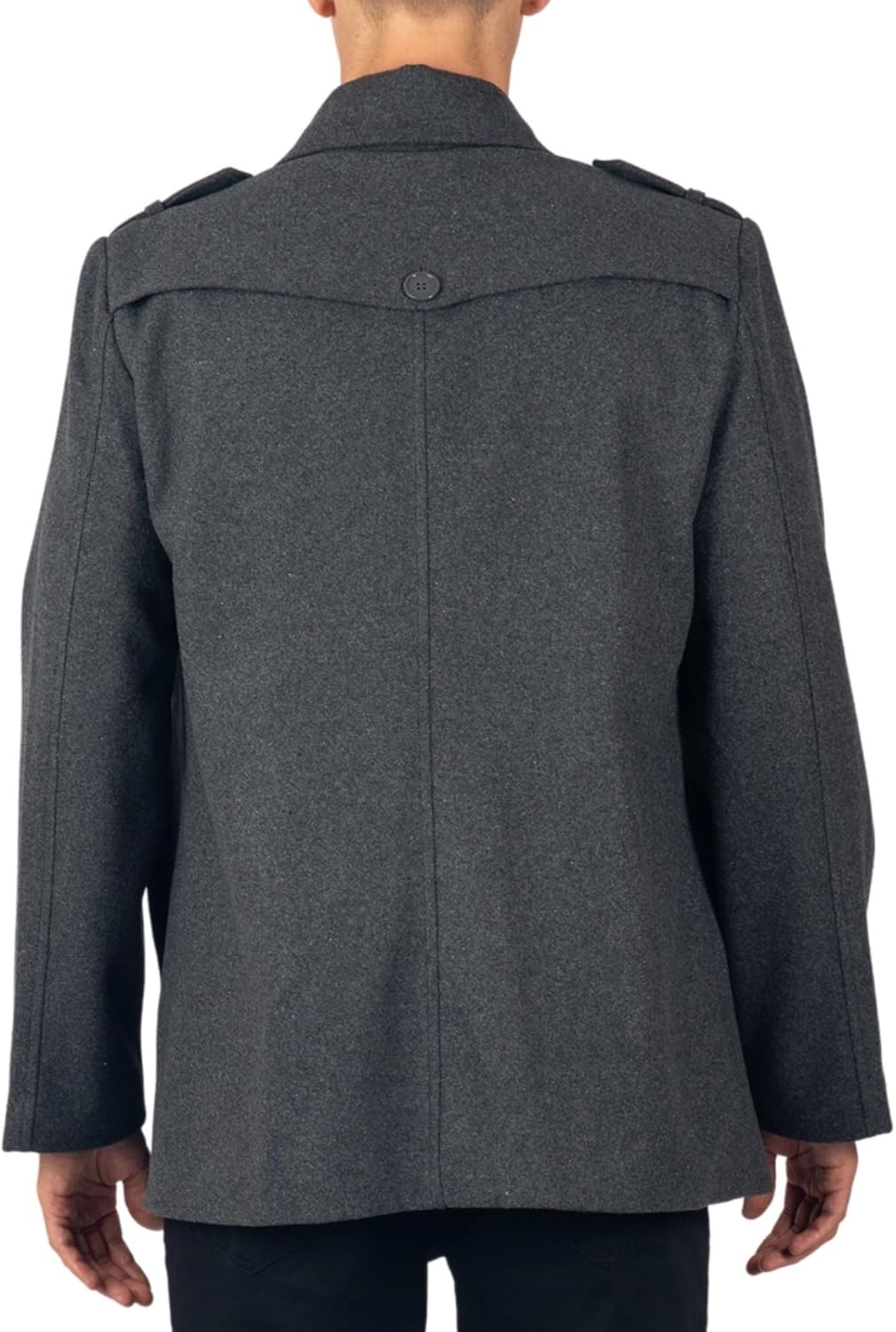 Alpine Swiss Jake Mens Wool Pea Coat Double Breasted Peacoat Jacket - Image 6