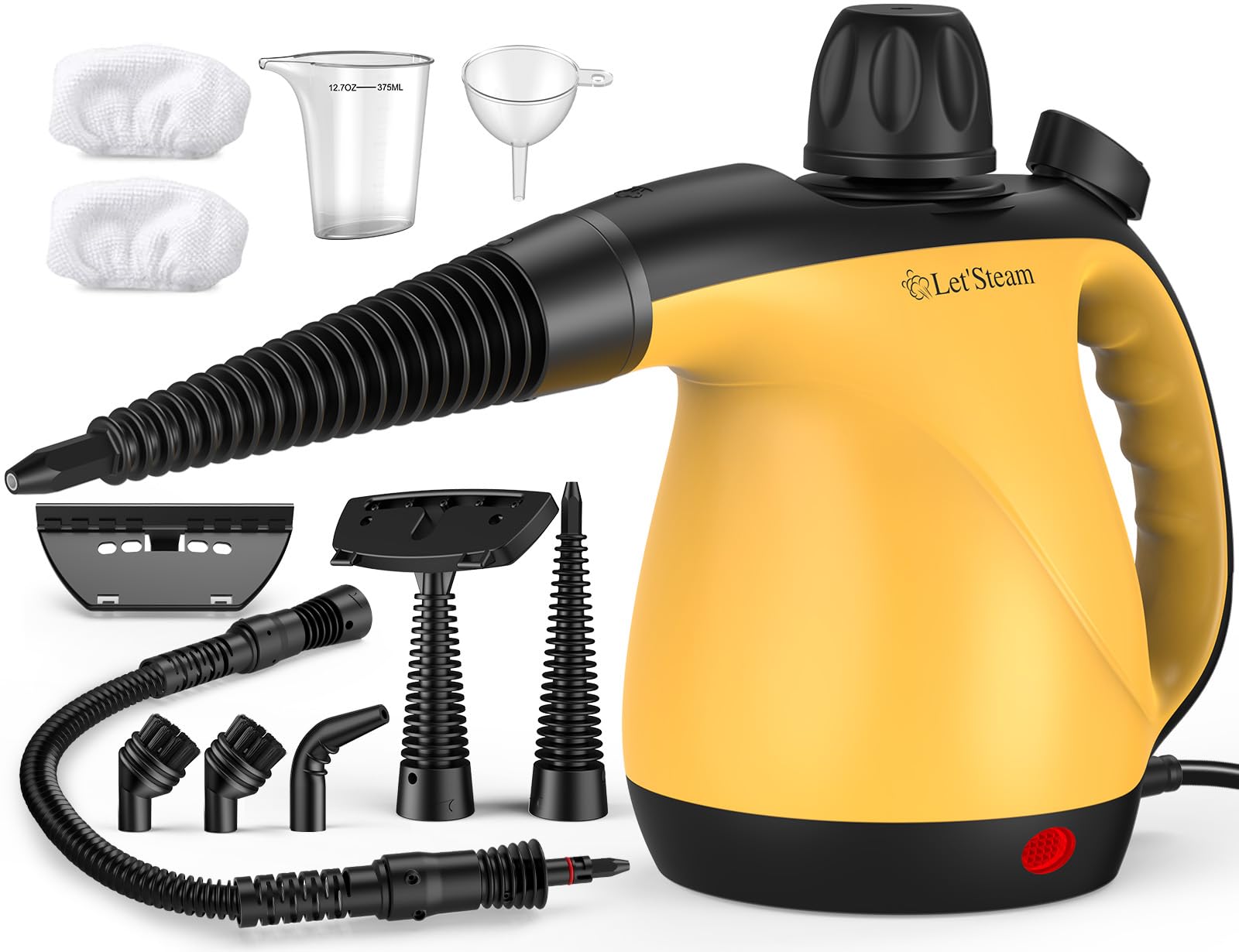 Multi-Surface Portable Steam Cleaner with 11Pcs Accessories Chemical-Free Pressurized Steamer for Cleaning Hand Held Steamer for Car Furniture