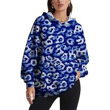 Womens Oversized Leopard Print Hoodie Pullover Sweatshirt Long Sleeve Loose Fit Casual Streetwear For Fall Winter