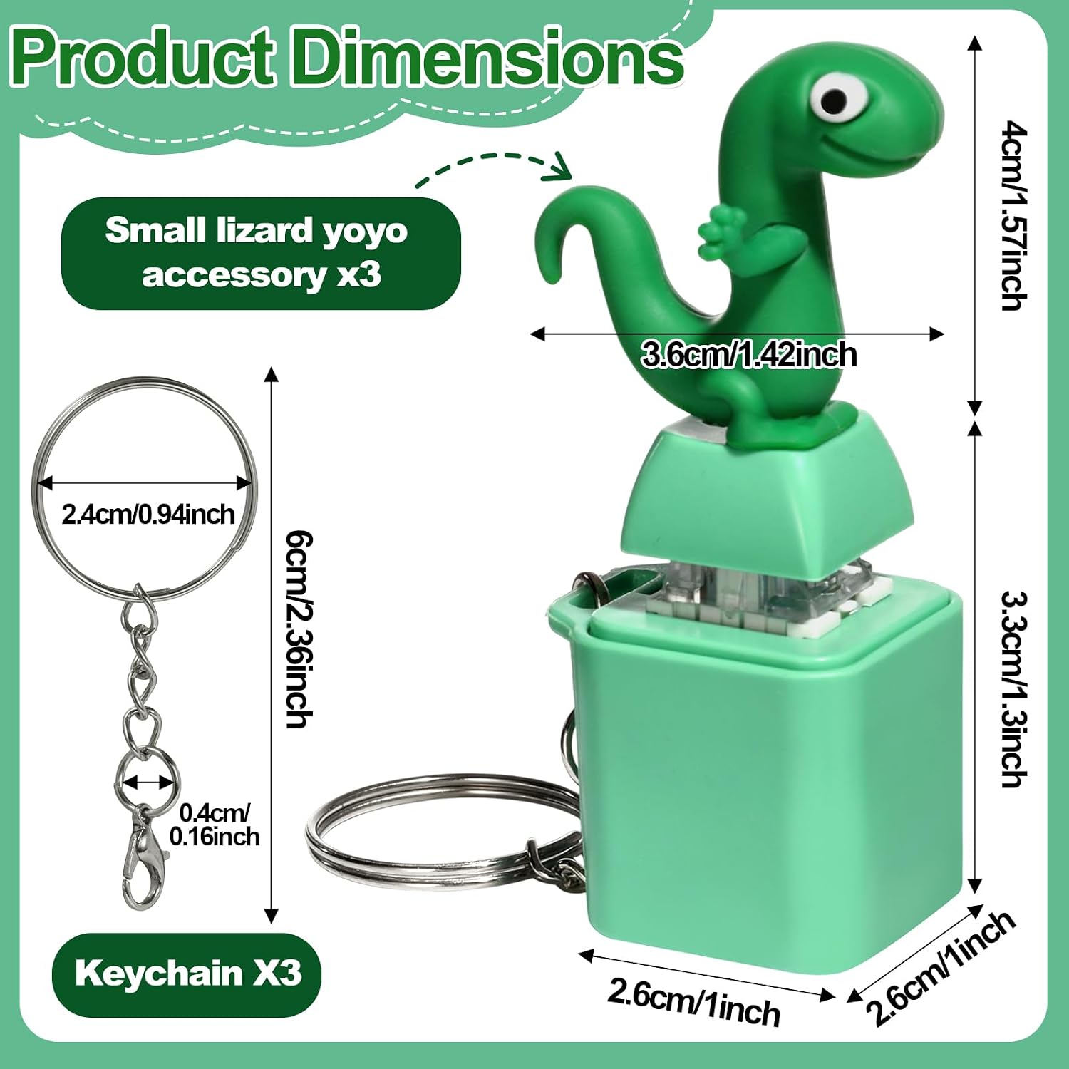 3 Pcs Lizard Sound Button Keychain Lizard Portable Anxiety Stress Relief LED Lights Fun Keychain Animal Button Fidget Finger Clicker for Office Pranks Anxiety Relief Gift Sensory Goodie Bag Stuffers