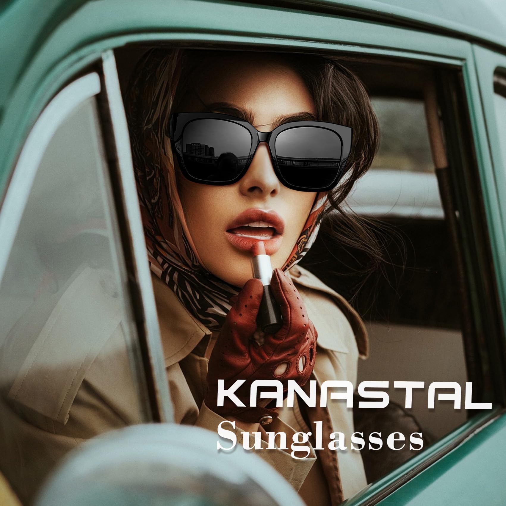 KANASTAL Übergröße Überzieh Sonnenbrille Herren und Damen Quadratisch Polarisiert Überbrille Sonnenbrille für Brillenträger UV400 Sonnenschutz Übersonnenbrille Fit Over Sunglasses