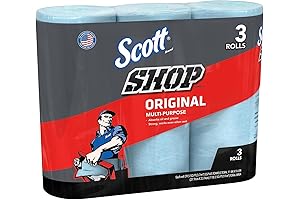 Scott Shop Towels, Blue - 55 Towels/Roll (Pack of 3)