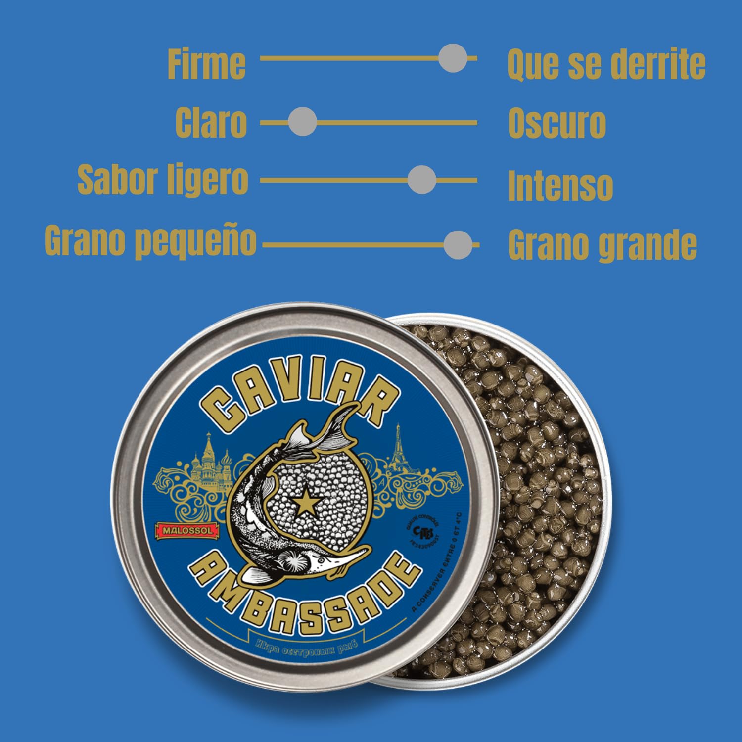 Caviar Beluga de Bulgarie - Huso Huso - 2 X 100g - Livraison réfrigérée - CAVIAR AMBASSADE