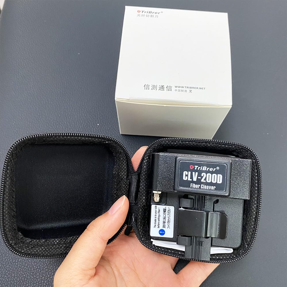High-precision automatic Tribrer fiber cleaver 24 faces optic fiber fusion splicer mini cable cutter CLV-200D
