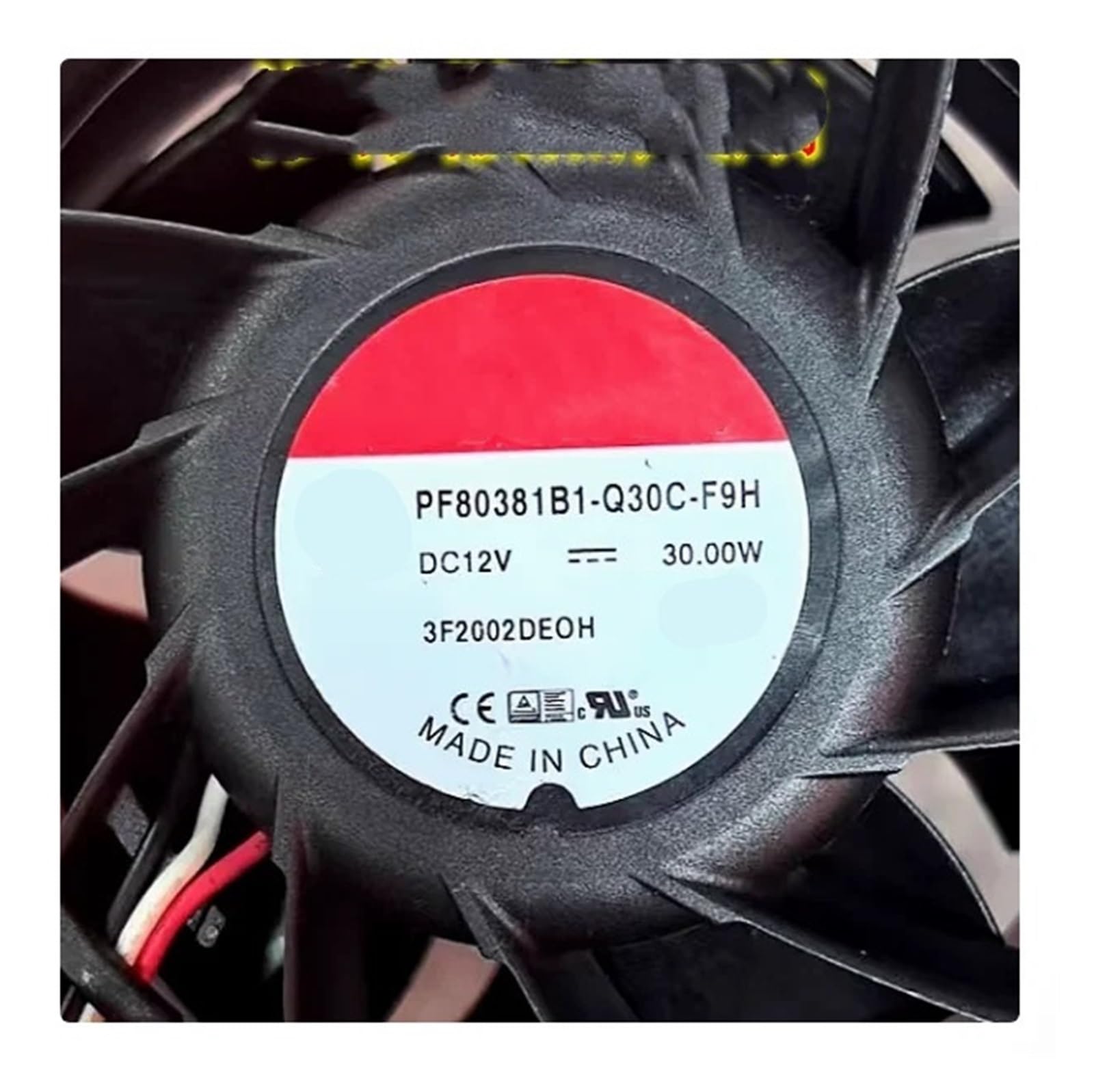 Ventilateur 8038 12V 30W puissant à 3 fils PF80381B1 pour une dissipation thermique industrielle