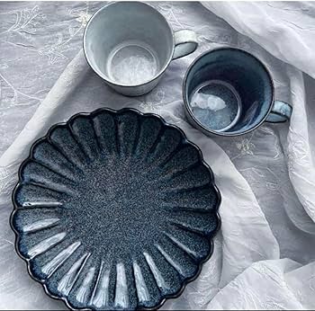 美濃焼マグカップしのぎカップ花リムプレートマグカップ お誕生日食器 美濃焼マグカップしのぎカップ花リムプレートマグカップ お誕生日食器