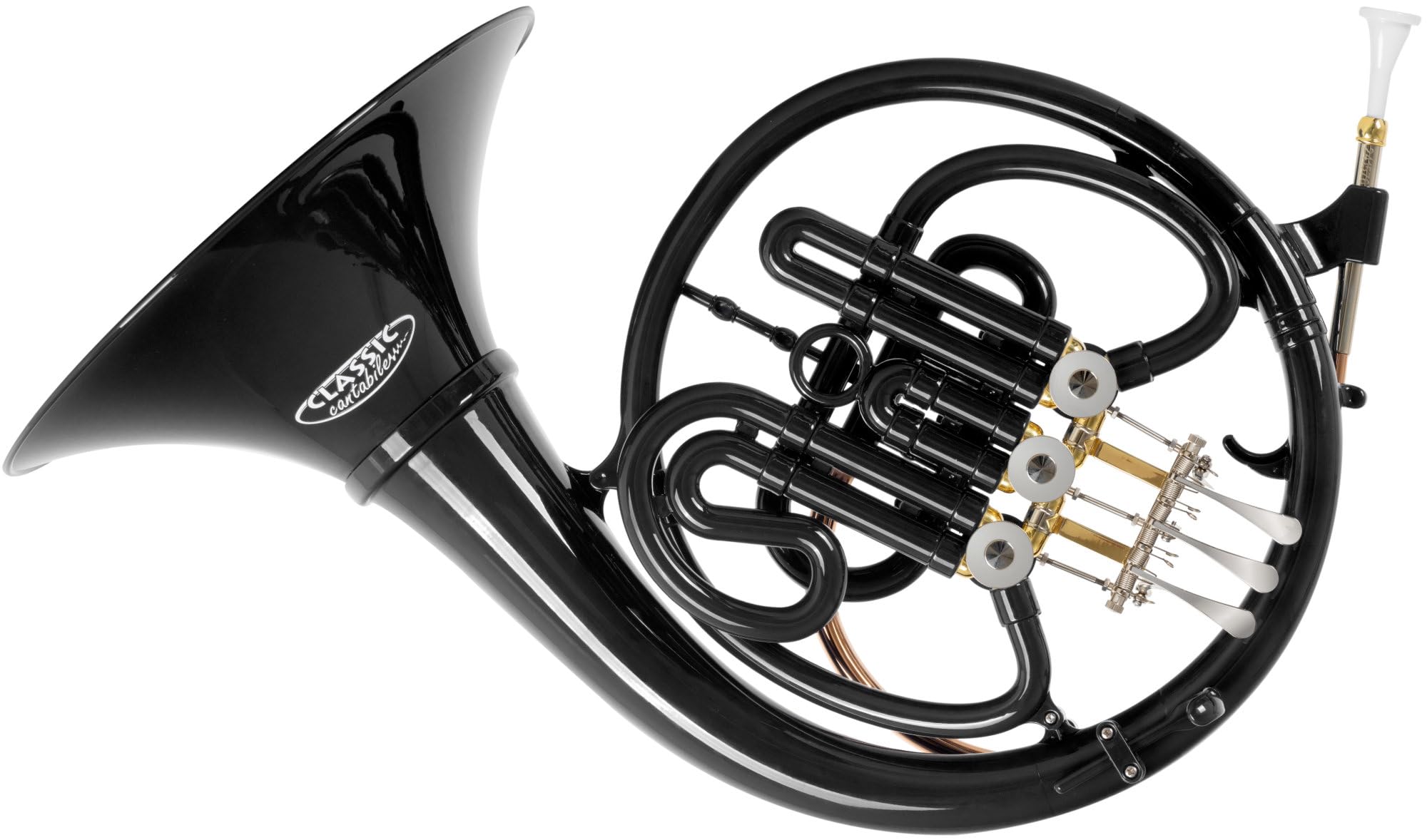 Classic Cantabile WH-30BK MardiBrass Corno Francese in Bb in Plastica Nero | Modello: WH-30, Corno francese accordato in Bb, Materiale: plastica ABS, Bocchino e macchina: ottone, Pistoni in metallo