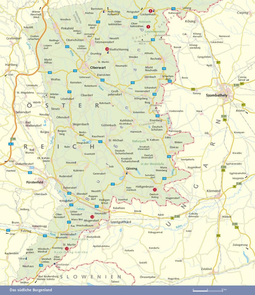 TRESCHER Reiseführer Burgenland: Neusiedler See, Eisenstadt, Lafnitz- und Pinkatal, Leithagebirge, Landseer Berge. Mit Ausflügen nach Sopron, K¿szeg und Szombáthely