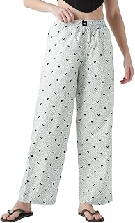 Bewakoof Women Official Disney Merchandise Mickey All Over Print Wide Leg Poplin Pyjama Price In India