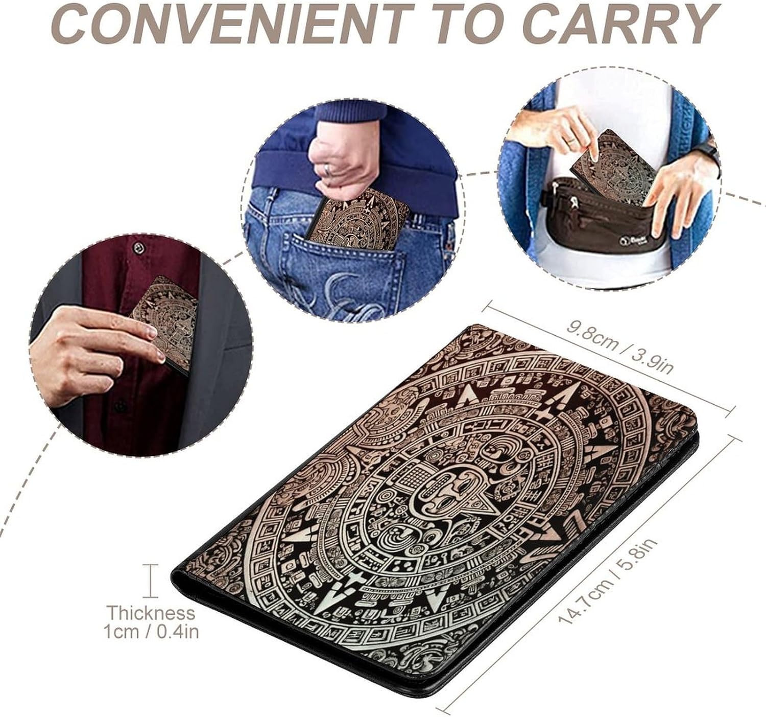 Mayan Calendar Passport Holder for Travel image 4