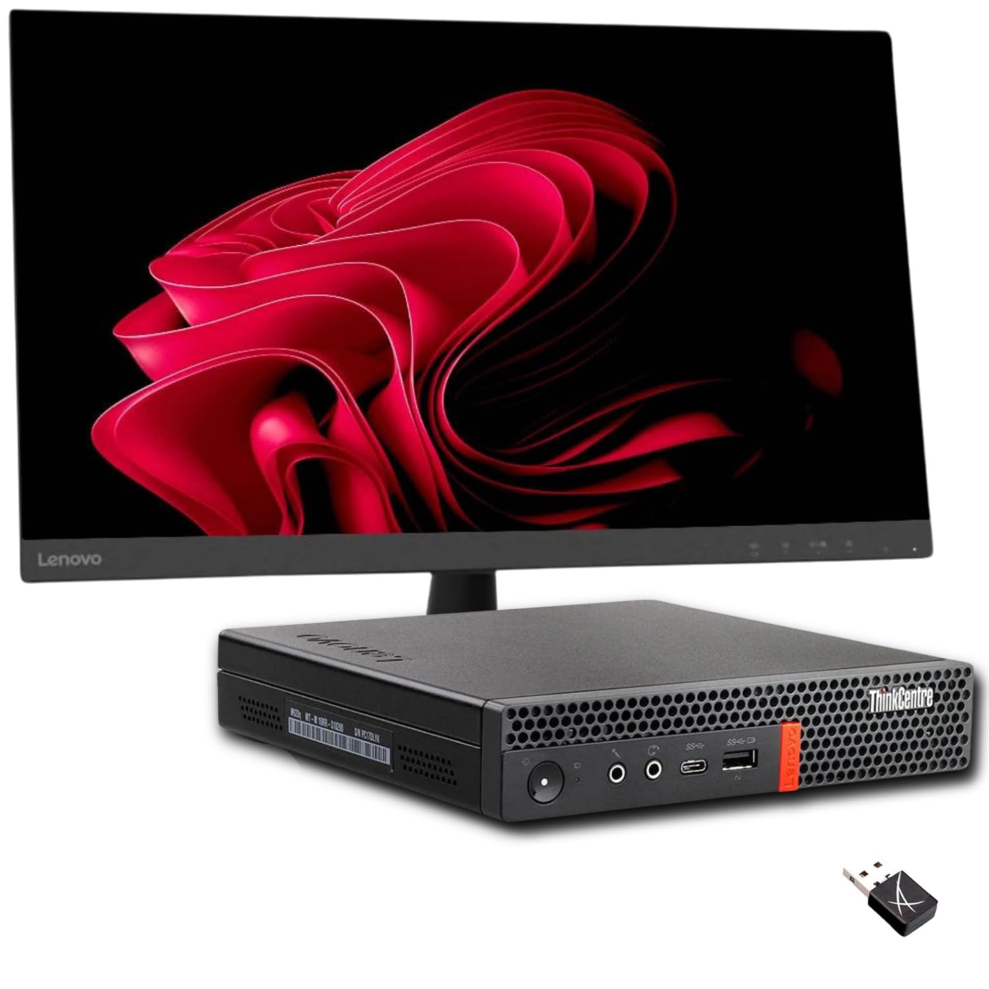 Lenovo Workstation Thinkcentre | Core i5-8500 bis zu 3,50 GHz | RAM 32 GB | SSD NVMe 512 GB WiFi | Monitor 27 Zoll FHD | Win 11 Professional Garantie 36 Monate